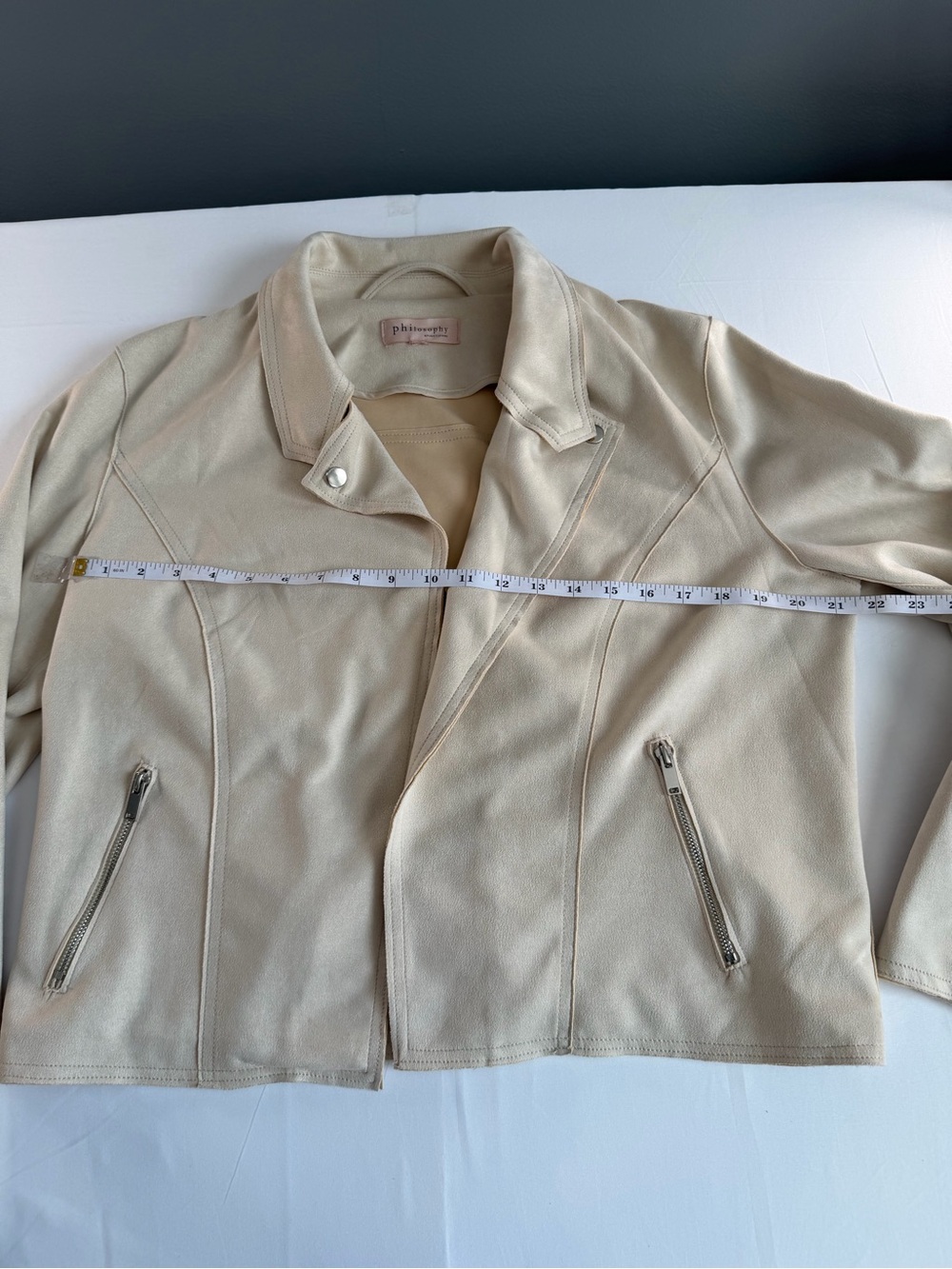 Philosophy Cream Soft Moto Jacket - Picture 6 of 10
